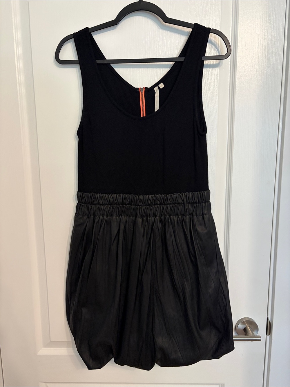 Rachel Roy Black Sleeveless Bubble Hem Dress with Elastic Waist Sz 10